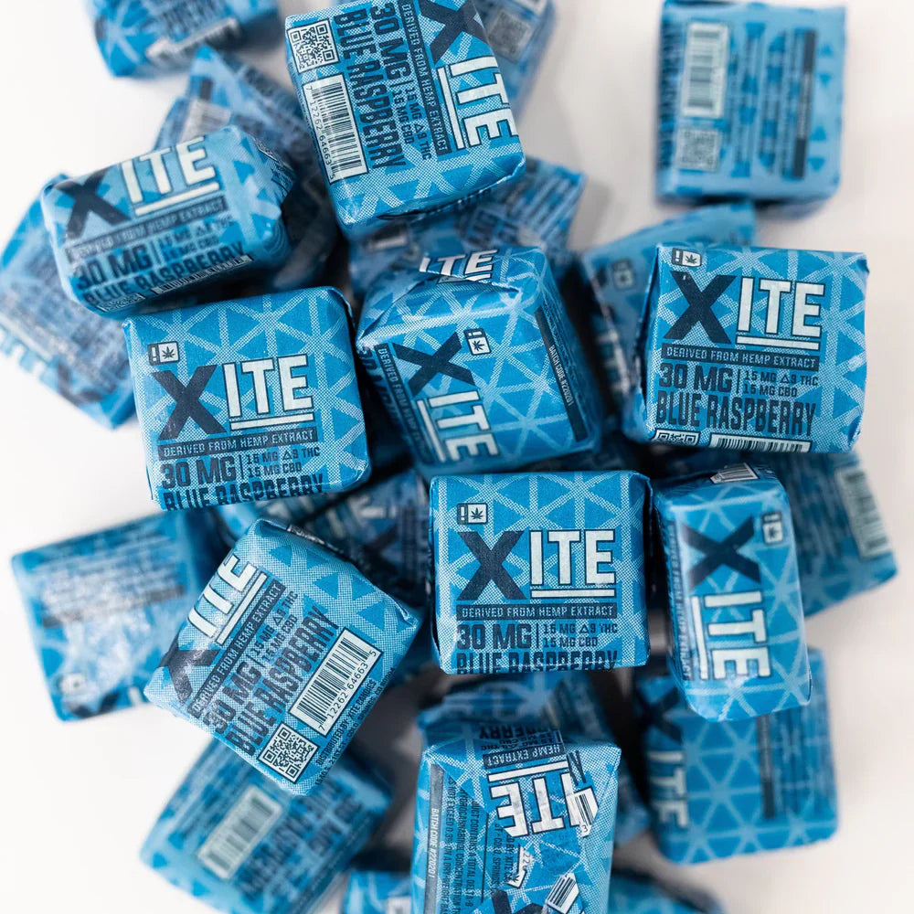 XITE THC Blue Raspberry Chew (15mg) – Good Mood Gummies