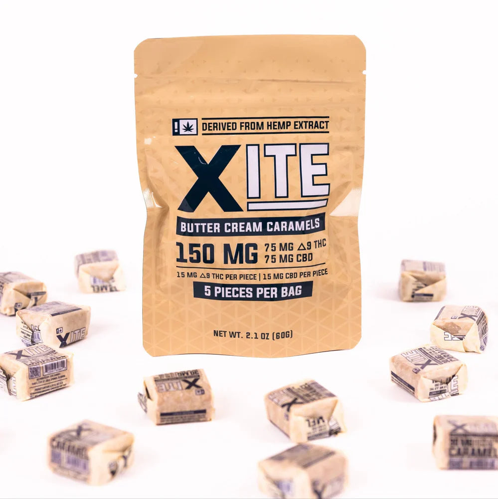 XITE THC Butter Cream Caramel 5-pack (15mg) – Good Mood Gummies