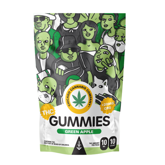 THC + CBG Gummies: Green Apple (100mg)